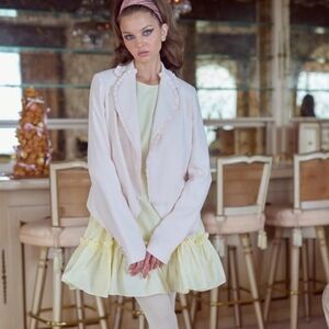 Selkie sz 1X plus love note blazer off white